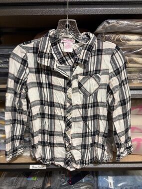 Tommy Bahama Black & White Plaid Button-Down Shirt for Kids
